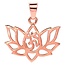 Hanger Lotus met Ohm Symbool Koperkleurig