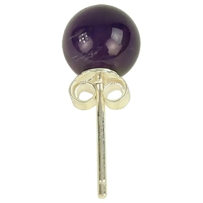 Amethist Oorstekers 925 Zilver