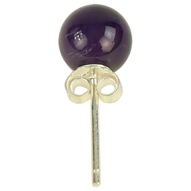 PuurSpirits Amethist Oorstekers 925 Zilver