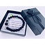 Onyx  Armband met Zilver Engel in Cadeau Doos