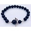 PuurSpirits Onyx  Armband met Zilver Engel in Cadeau Doos