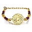 Armband Seed of Life Granaat Goudkleurig