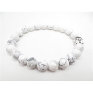 PuurSpirits Howliet Armband met Boeddhahoofd