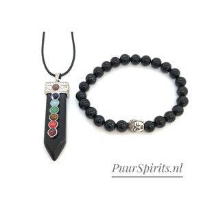 PuurSpirits Sieraden Set Onyx -7 Chakra