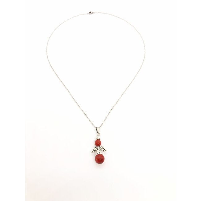 PuurSpirits Set Rood Koraal Ketting en Armband