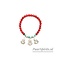 Rood Koraal Armband met 3 Boeddha Bedels