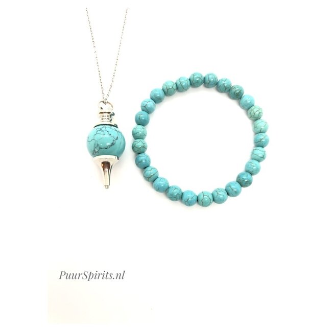 PuurSpirits Turquoise Sieraden Set - Armband & Ketting