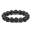 Armband Lavasteen Elastisch - 12mm Kralen