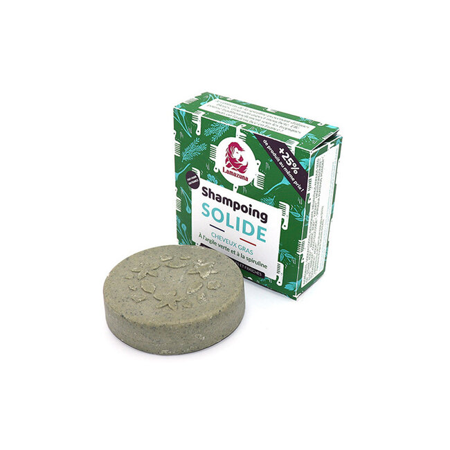 Lamazuna Lamazuna - Shampoo Blok - Vet Haar - Groene Klei & Spirulina