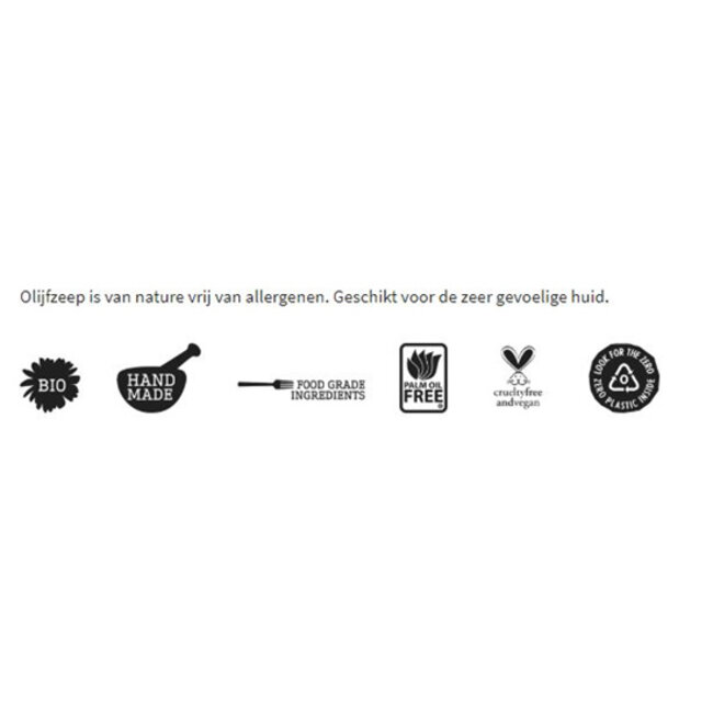 Werfzeep Zeepblok - Olijfzeep - 100 gram