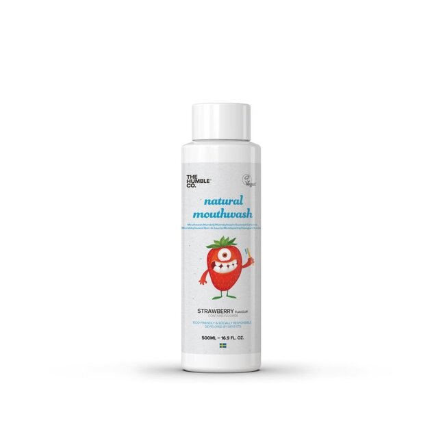 The Humble Co. Mondwater Strawberry voor kinderen -  Aardbei - Kids