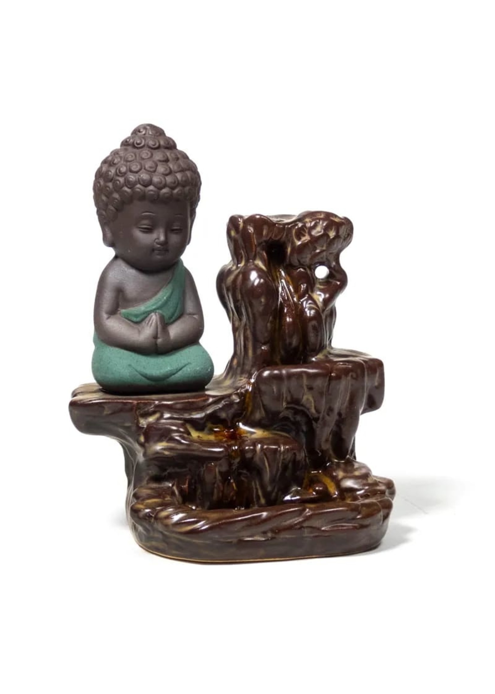 Yogi & Yogini  Backflow Waterval Kleine Boeddha