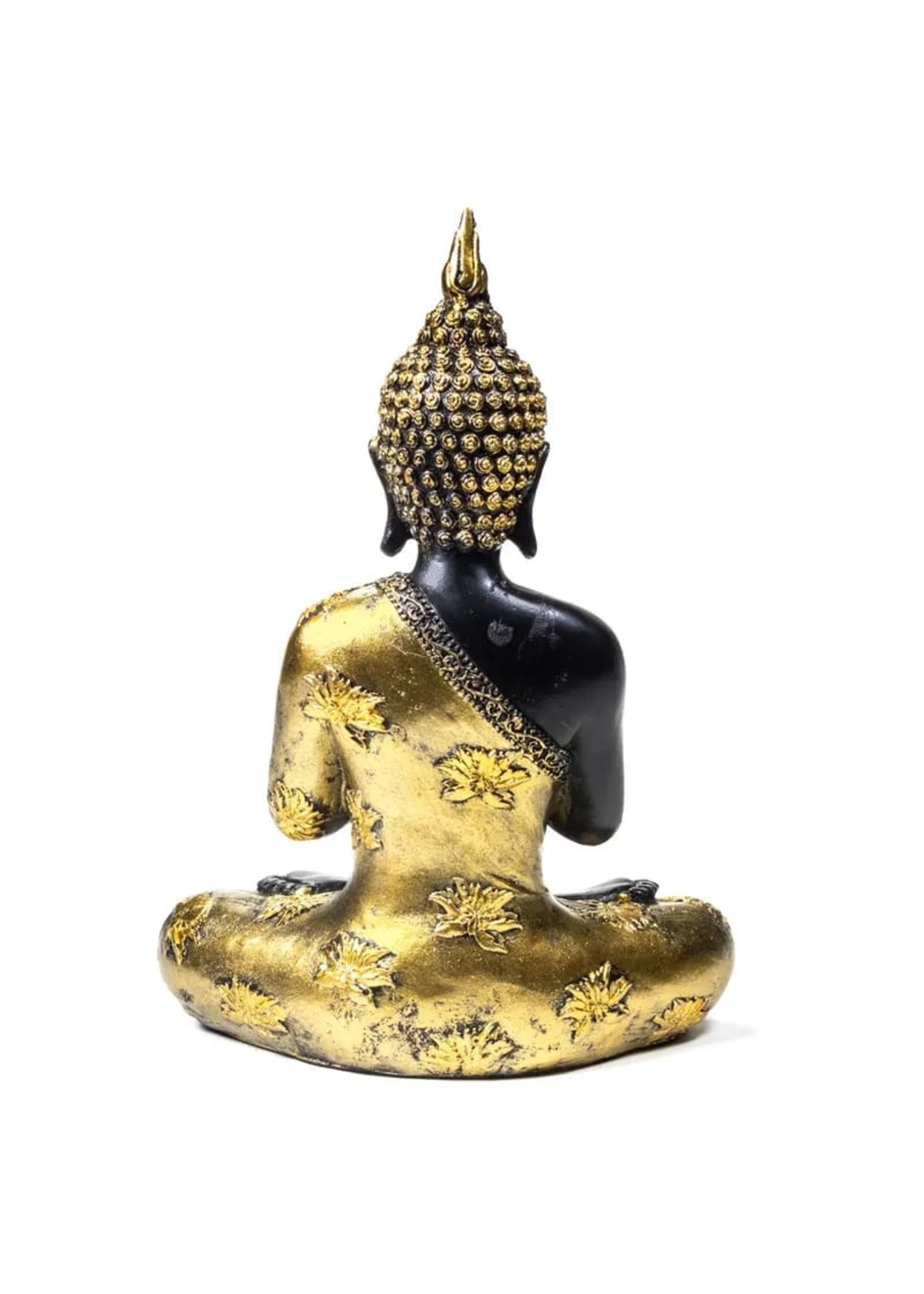 Yogi & Yogini  Biddende Boeddha Antieke Finish Thailand