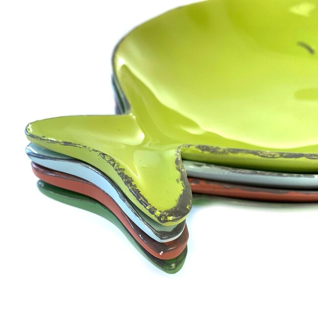 Imbarro Vis Schaaltjes Nemo Lime  - Set  van 4  stuks (23x15cm)