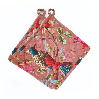 Pannenlappen Paradise Old Pink - Set van 2