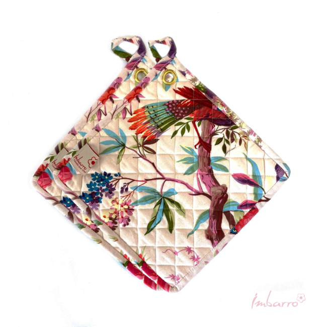 Imbarro Pannenlappen Paradise Ecru - Set van 2