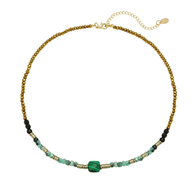 Halsketting Edelsteen Kralen Turquoise - Natural Beauty