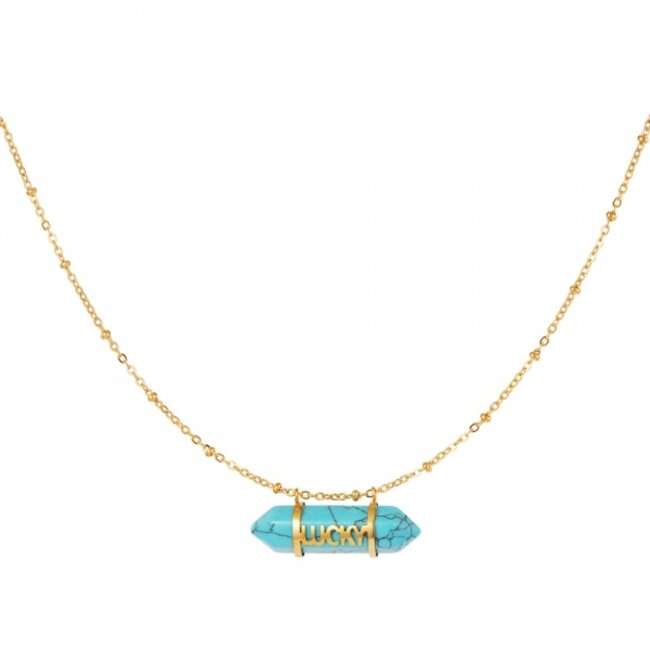 PuurSpirits Ketting Turquoise Natuursteen  Lucky