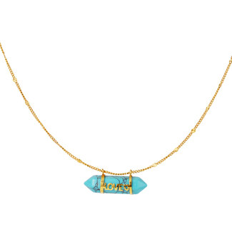 PuurSpirits Ketting Turquoise Natuursteen Love