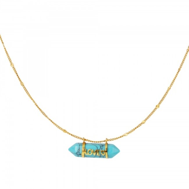 Ketting Turquoise Natuursteen Love