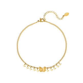 PuurSpirits Enkelbandje met Vlinders