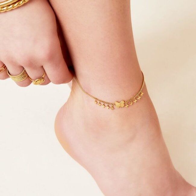 Enkelbandje met Vlinders