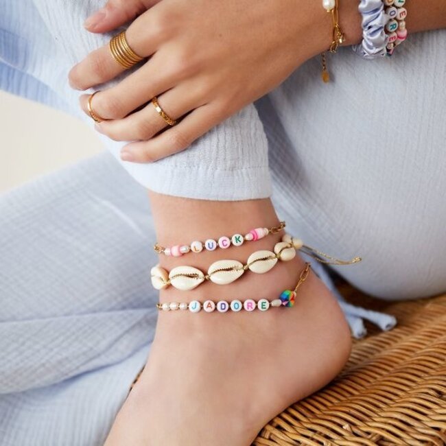 PuurSpirits  Enkelbandje Jadore Goudkleurige