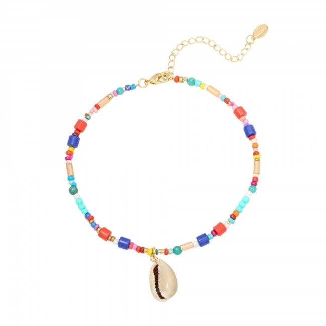 PuurSpirits Enkelbandje At The Beach - met Schelp
