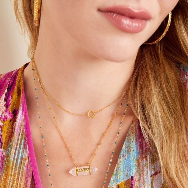 Ketting Turquoise Natuursteen Love