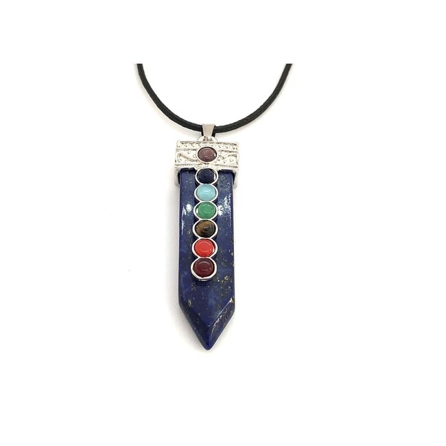 Ketting Lapis Lazuli Hanger met 7 Chakra Stenen