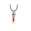Rozenkwarts Hanger met Ketting  - 7 Chakra Stenen