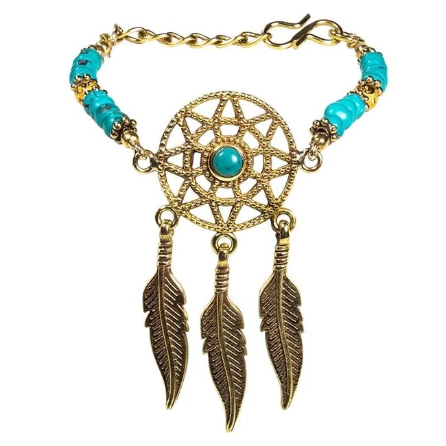 Armband Dromenvanger Turquoise Kralen