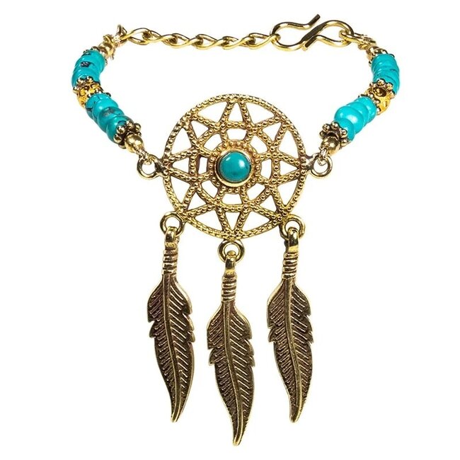 PuurSpirits Armband Dromenvanger Turquoise Kleur