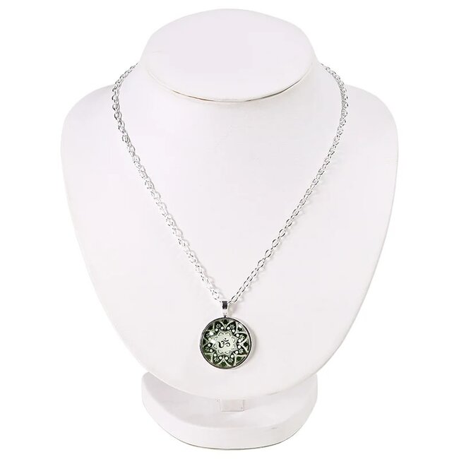 Ketting Ohm Mandala Zilverkleurig