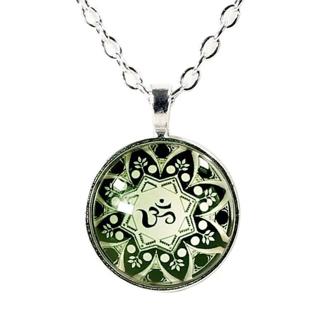 Ketting Ohm Mandala Zilverkleurig