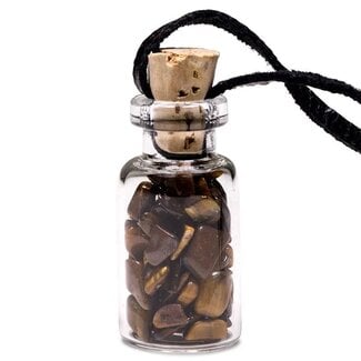 PuurSpirits Tijgeroog Geschenkflesje Hanger met Koord