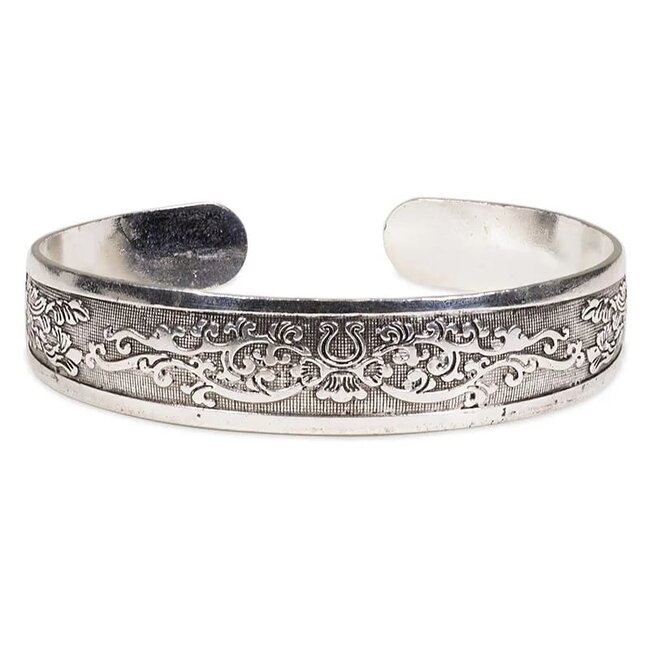 Armband Tribal Flower Design - Zilverkleurig