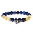 Armband Lapis Lazuli/Rutielkwarts met Ganesha