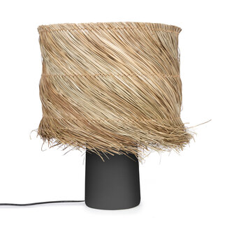 Tafellamp Naturel Sisal met Zwarte Voet - Pandan