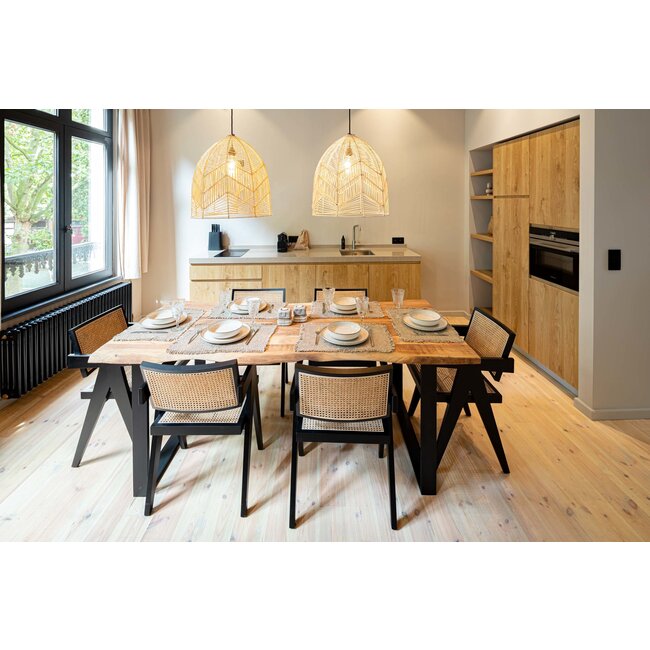 De Bala Hanglamp - 52x52x56 cm - Naturel - Rotan