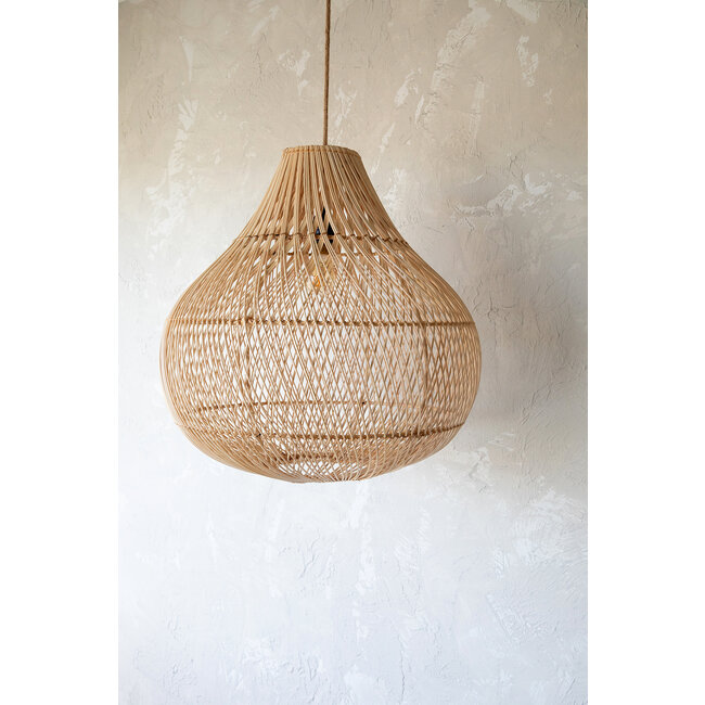 De Bottle Hanglamp - ø50x50cm - Naturel - Rotan