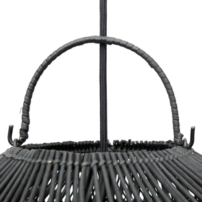 Hanglampkap Zwart Rotan Wolkvorm - Cloud