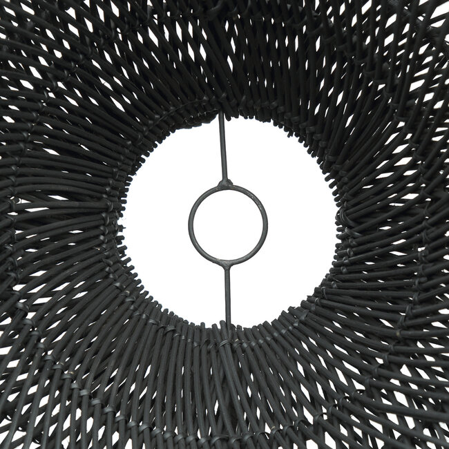 Hanglampkap Zwart Rotan Wolkvorm - Cloud