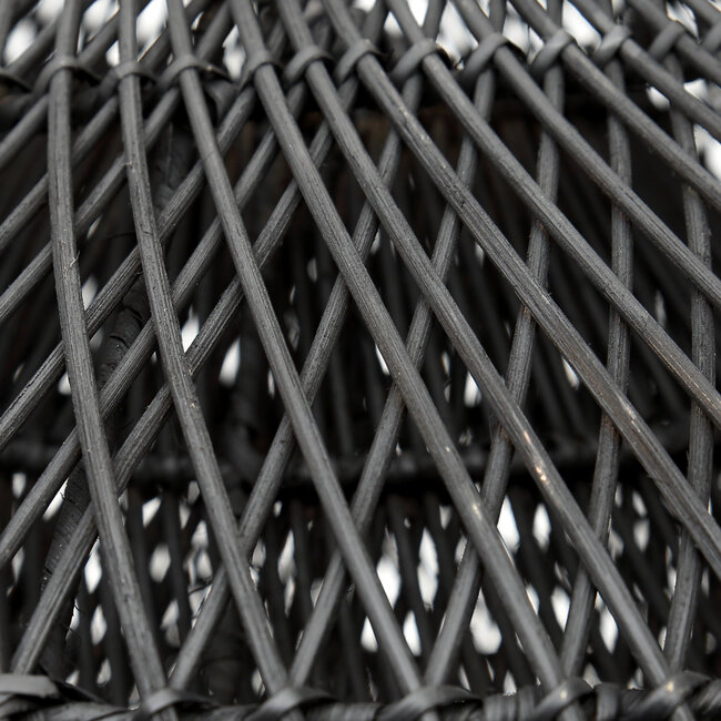 Hanglampkap Zwart Rotan Wolkvorm - Cloud