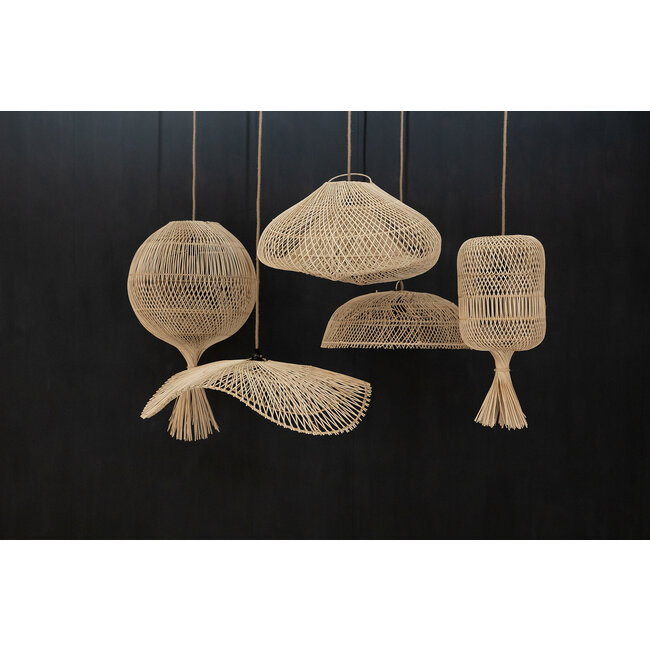 De Wonton Hanglamp/Vloerlamp - 50x80cm - Naturel - Rotan