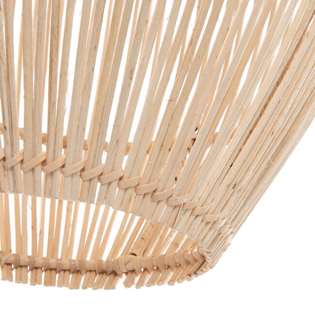 De Zuri Hanglamp/Vloerlamp - 35x35x60cm - Naturel - Rotan