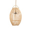 De Zuri Hanglamp/Vloerlamp - 25x25x38cm - Naturel - Rotan