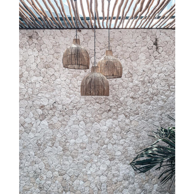 De Lobster Trap Hanglamp - 55x55cm - Naturel - Rotan