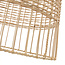 De Elba Hanglamp - 45x45x90cm - Naturel - Rotan