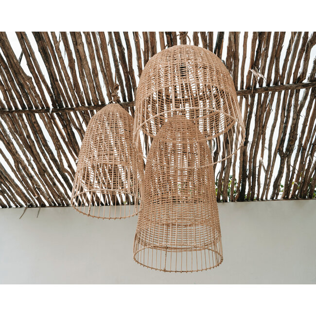 De Elba Hanglamp - 30x60cm - Naturel - Rotan